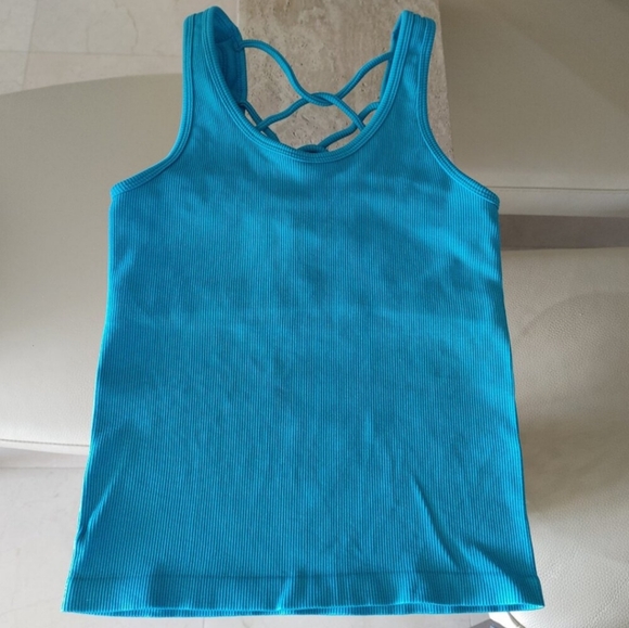 Spiritual Gangster Infinity Seamless Tank - Capri Blue - XS/S - Picture 3 of 6